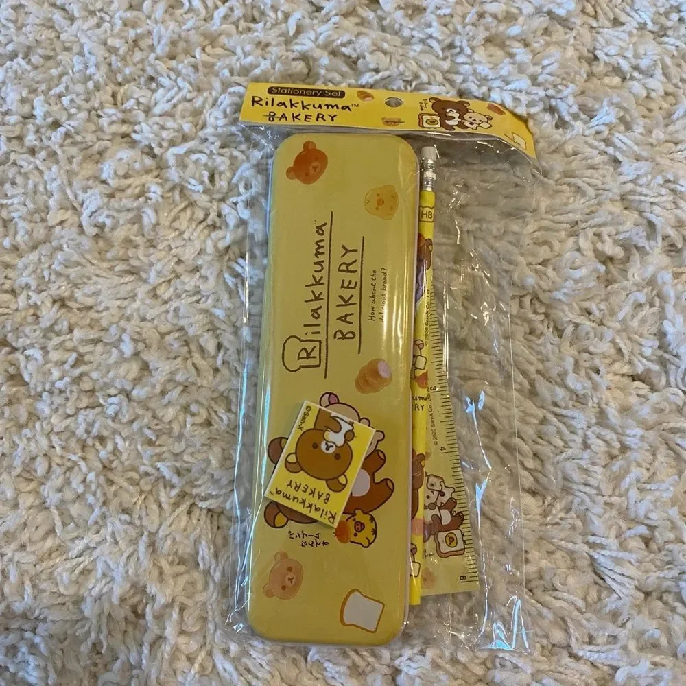 Cute Beat Design Pencil Case Set.Yellow. OS. Kidcore. Gifts. Fun. Animal Design.